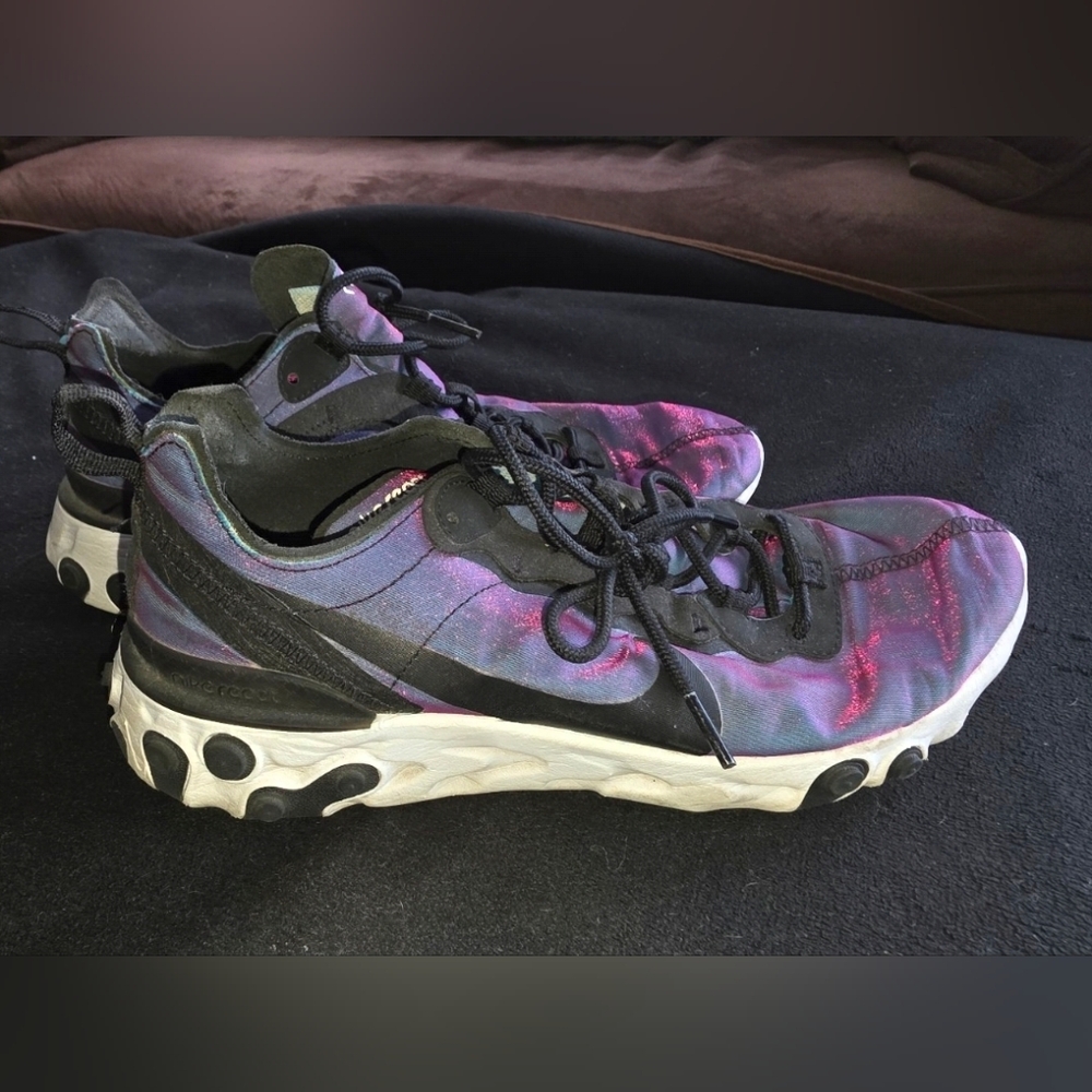Nike Black and Purple Metalic Sneaker